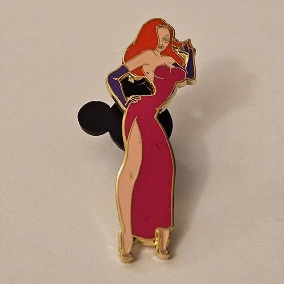 Disney Pin Jessica Rabbit Twirling Hair with Hand on Hip 2003 21984 Sexy Dress - Picture 6 of 12